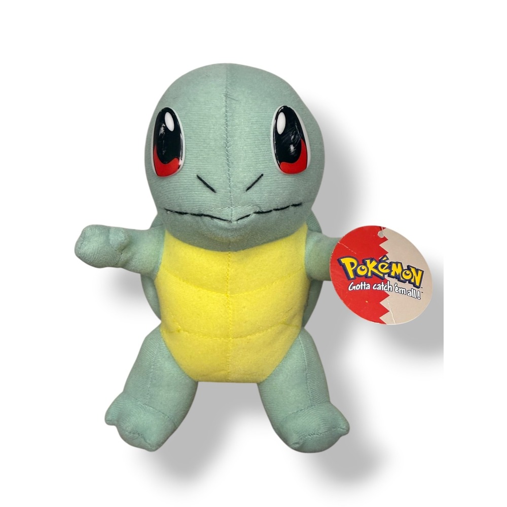 Vintage 1999 Nintendo Pokemon Squirtle Plush Toy With Tag 7"